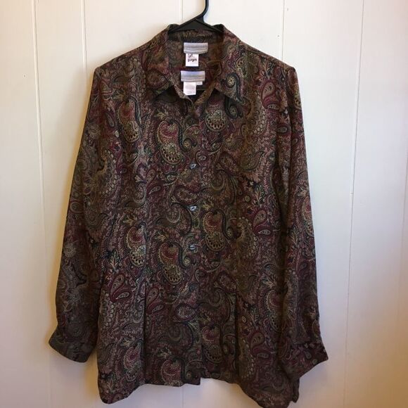 COLDWATER CREEK TWO PIECE BLOUSE/SHELL SET‎ - Picture 1 of 8